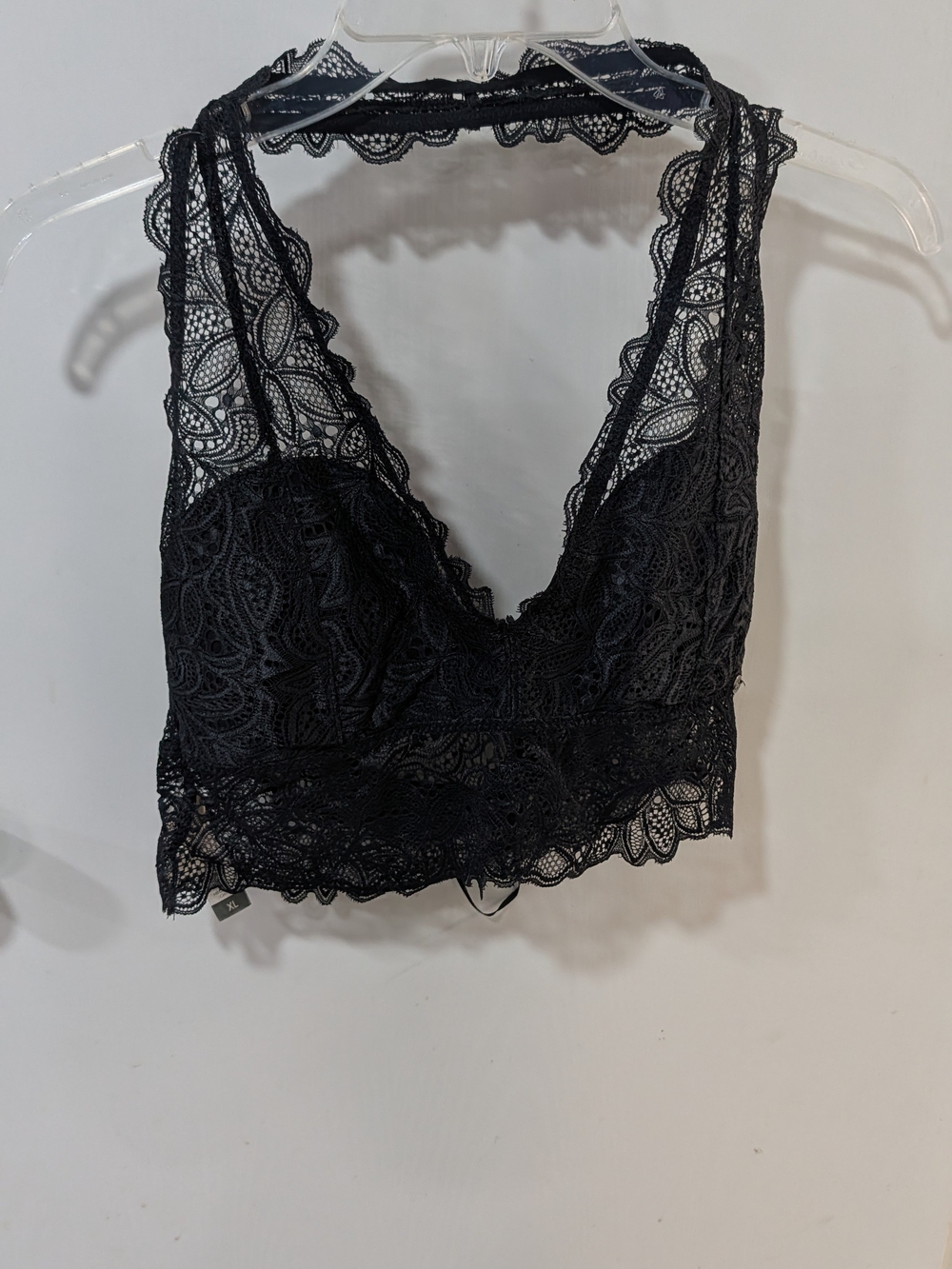 Lucky Brand Black Lace Bralette with Racerback Detail